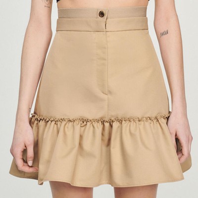 sandro 砂子ロ Short skirt with ruffles スコート