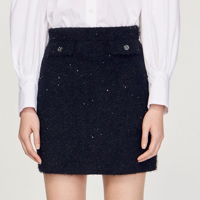 sandro 砂子ロ Tweed skirt スコート