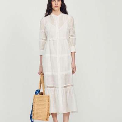 sandro 砂子ロ Long lace dress 衣裳