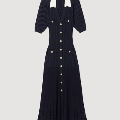 sandro 砂子ロ Long knitted dress 衣裳