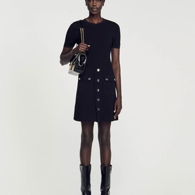 SANDRO 砂子ロ Knit dress 衣裳