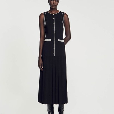 SANDRO 沙子ロ Knit MIDI dress 衣装
