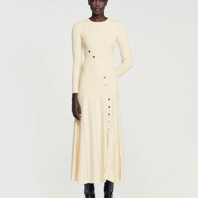 SANDRO 沙子ロ Knit MIDI dress 衣装