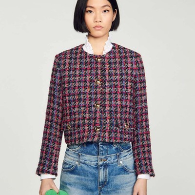 SANDRO 砂子ロ Tweed jacket 上衣