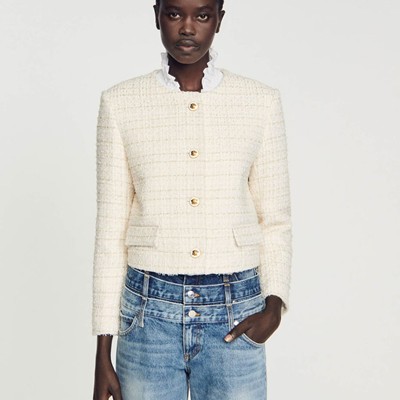 SANDRO 砂子ロ Tweed jacket 上衣