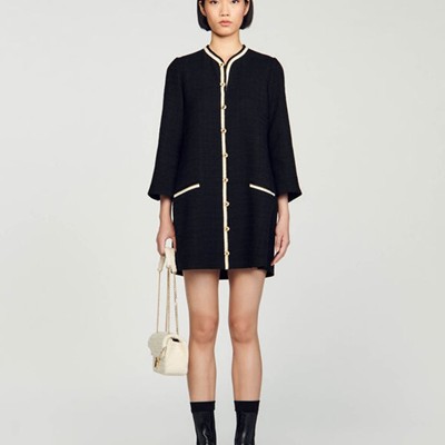 SANDRO 砂子ロ Tweed dress 衣裳