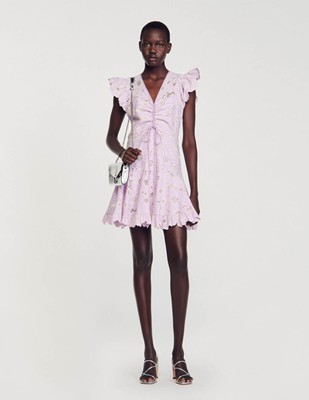 SANDRO 砂子ロ Daisy Guipure Short Dress 衣裳 御召しもの