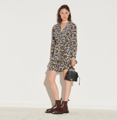 sandro サンドロShort printed dress ワンピース｜AYA-FARM店