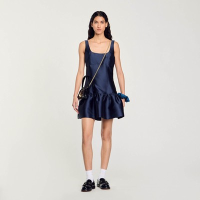SANDRO 砂子ロ SHORT SATIN DRESS 衣裳 御召しもの
