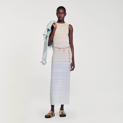 SANDRO 砂子ロ KNITTED DRESS 衣裳 御召しもの