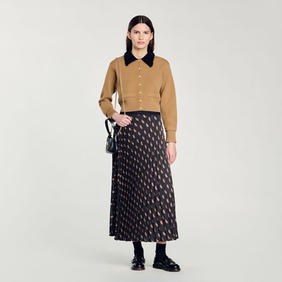 SANDRO 沙子ロ Long paisley skirt スコート