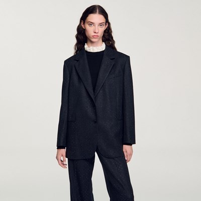 SANDRO 砂子ロ Oversized suit jacket 上衣