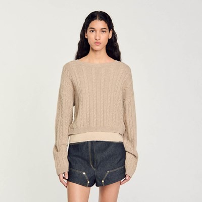 SANDRO 砂子ロ Wool and Cashmere Sweater ティーシャツ