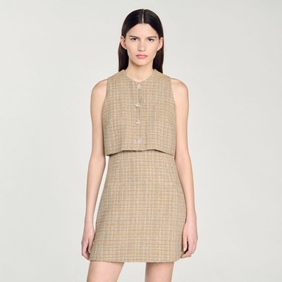 SANDRO 沙子ロ Tweed dress 衣装 お召しもの