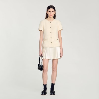SANDRO 砂子ロ Tweed dress 衣裳 御召しもの