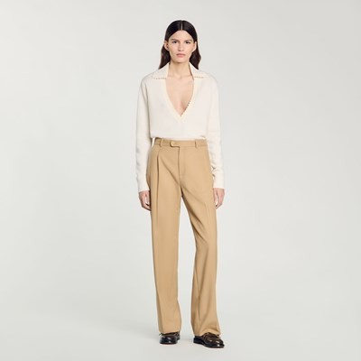 SANDRO 砂子ロ Polo-Neck Sweater ティーシャツ