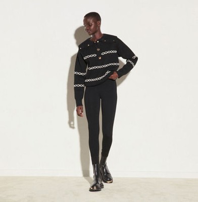 sandro 沙子ロ Breton sweater with contrasting トップス