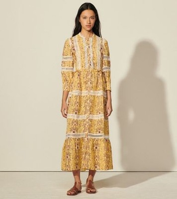 sandro 砂子ロ Images Long printed dress with bra 衣裳