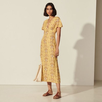 sandro 砂子ロ Long printed dress 衣裳