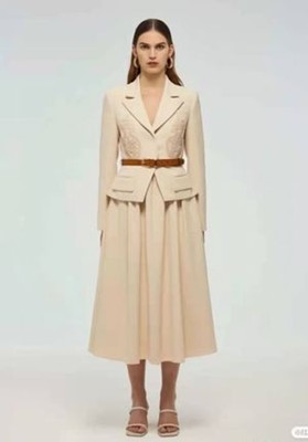 Self-Portrait セルフすがた絵 Tailored Crepe Midi Dress 衣裳