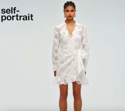 Self-Portrait セルフすがた絵 Floral Embroidered Cotton Wrap 衣装