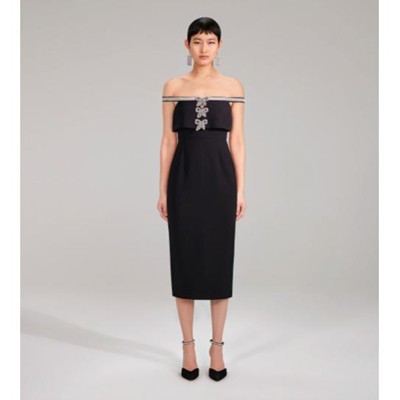 Self-Portrait セルフすがた絵 Crepe Bow Midi Dress 衣装