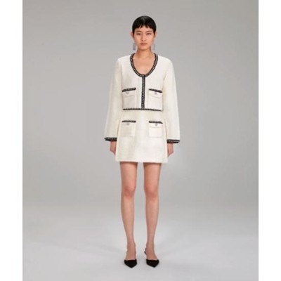 Self-Portrait セルフすがた絵 White Knit Mini Skirt スコート