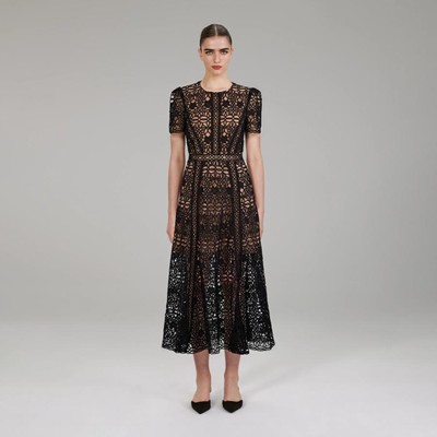 Self-Portrait セルフすがた絵 Guipure Lace Midi Dress 衣装