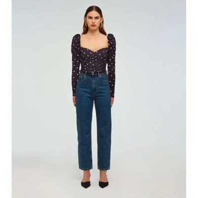 Self-Portrait セルフすがた絵 Polka Dot Stretch Crepe Top トップス