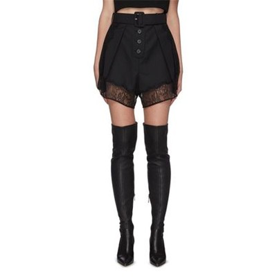 Self-Portrait Tailored Lace Trim Shorts ズボン下