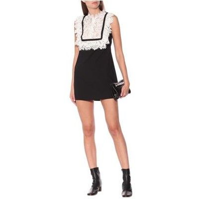 Self-Portrait Monochrome Fine Lace Crepe Mini 衣装
