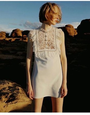 Self-Portrait Tailored Boucle \u0026 Chiffon Midi Dress 衣装