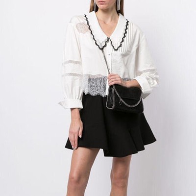 Self-Portrait セルフすがた絵 Cotton Trimmed Shirt トップス