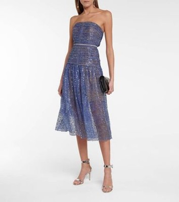 Self-Portrait セルフすがた絵 Embroidered Sequin Strapless 衣装