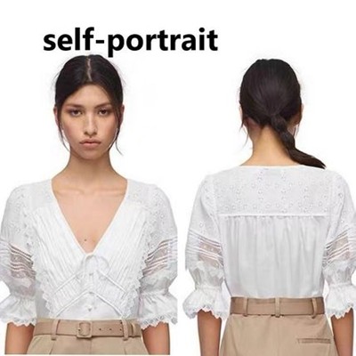 Self-Portrait セルフすがた絵 White Broderie Anglaise Top トップス