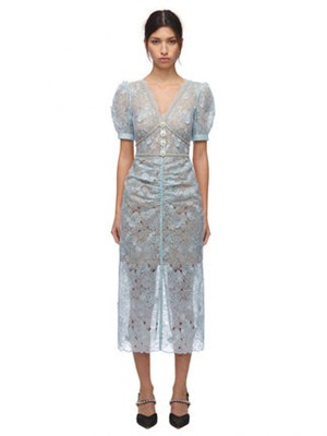 Self-Portrait セルフすがた絵 3D Flower Organza Midi Dress衣装