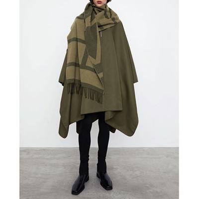 TOTEME トーテム Monogram jacquard wool scarf えり巻き
