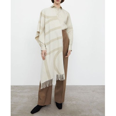 TOTEME トーテム Monogram jacquard wool scarf えり巻き