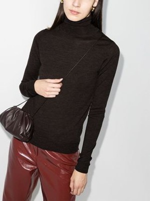 TOTEME トーテムMerino turtleneck dark brown タートルネック