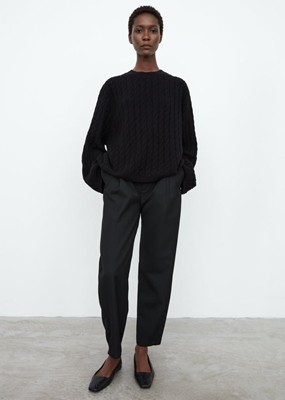 TOTEME トーテム Cashmere cable knit black トップス