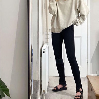 TOTEME トーテム Zip leggings black レギンス|AYA-FARM店