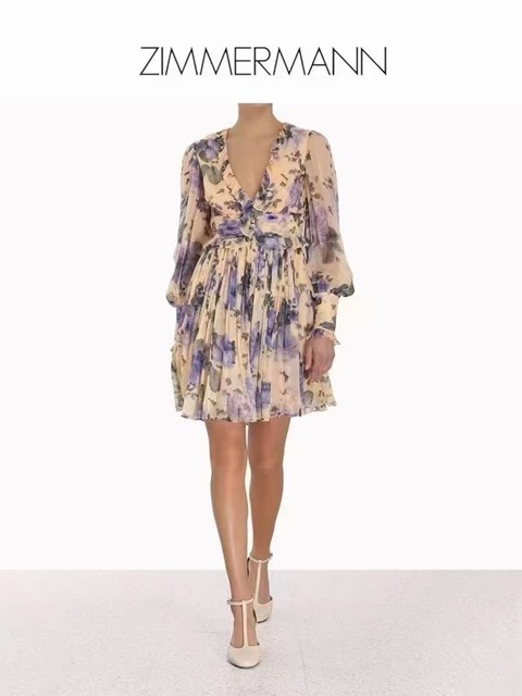ZIMMERMANN ジマーマン VISCOSE MINI DRESS WITH FLORAL PRINT ワンピース ドレス｜AYA-FARM店