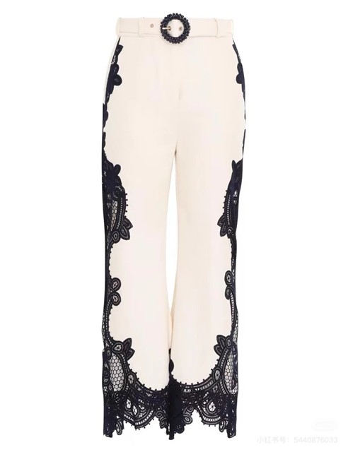 ZIMMERMANN ジマーマン cropped linen and crocheted lace pants パンツ ズボン｜AYA-FARM店