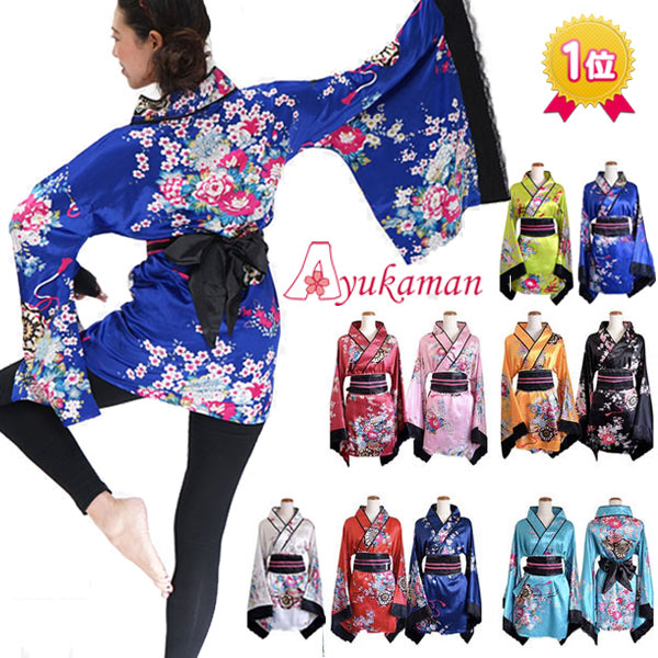 楽天市場 花魁 衣装 コスプレ Cwa1015 着物ドレス 和柄ドレス 着物 Kimono キモノ 衣装 よさこい 和柄 浴衣 和柄衣装 キャバ キャバドレス コスチューム ダンス衣装のayukaman