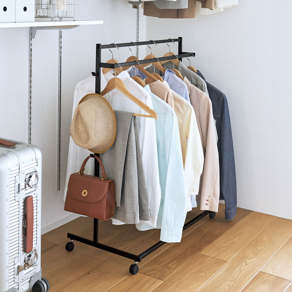 楽天市場】山崎実業 tower タワー ハンガーラック キャスター付き 3516