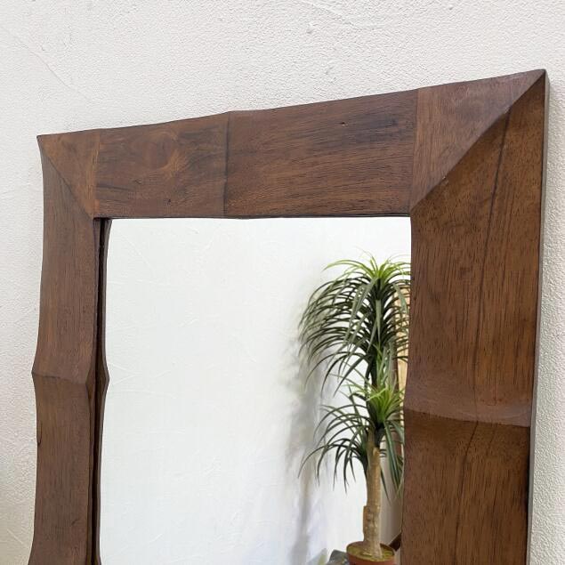 【楽天市場】壁掛け鏡 アジアンミラー 木彫りフレーム ウェーブ 75×55cm 木製 木枠 おしゃれ ウォールミラー アジアン家具 バリ家具