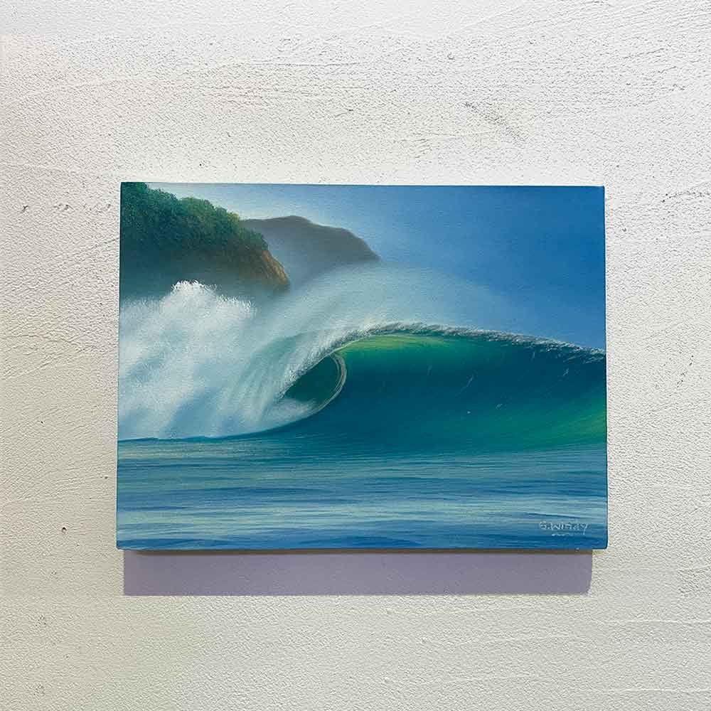 楽天市場】バリ 絵画 波の絵 Goes Windy 40×30cm 青い 海 インテリア