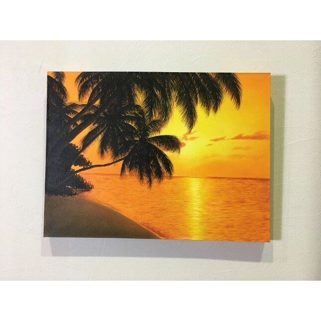 アジアン バリ ハワイ 西海岸 夕日 特大 アートパネル 絵画  リゾート 1493.jpg