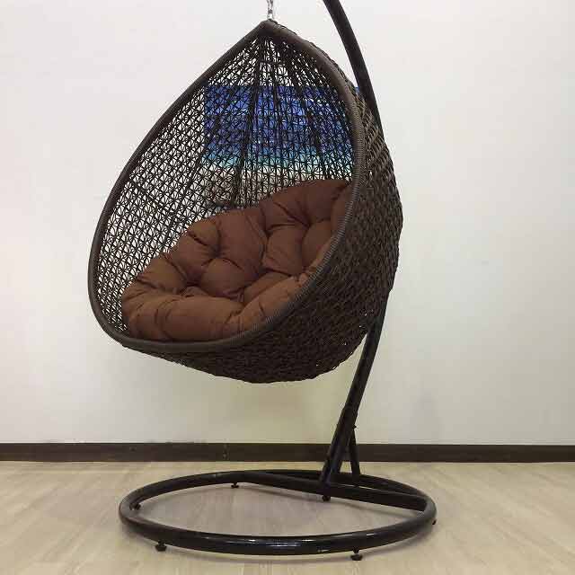 楽天市場 ハンギングチェア ハンモックチェア ガーデン リゾート 南国 ソファ ベランダ家具 屋上家具 籐風 合成樹脂 アジアン 和風 屋内外 アジアン バリ雑貨 石材のクプクプ