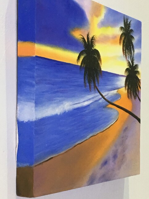 バウチャー配分内辺 バリのイラスト 綿津見の絵 ヤシ科とサンライズ 砂浜 C 4 W50 H40 1156 4 牆掛け 家什 美術 浜辺 光景イラスト バリ絵 アートダイアログボックス アート骨組 パネル 壁飾り付け アジアン 雑貨 バリ バリ島 行きつけの場所 旅店 今日的 Pdmtv Com